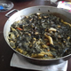 The pot of oil down I enjoyed at John’s home. The thin white cylinders on top are the long hand-rolled flour dumplings.